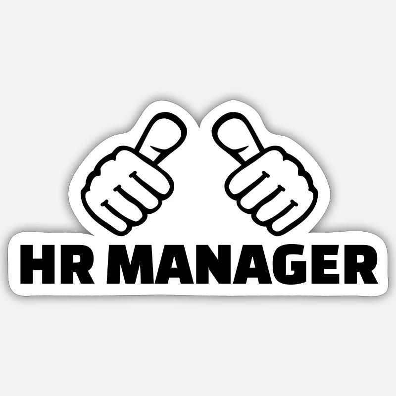 HR Manager - Sticker size S (10 x 10 cm) - white matte