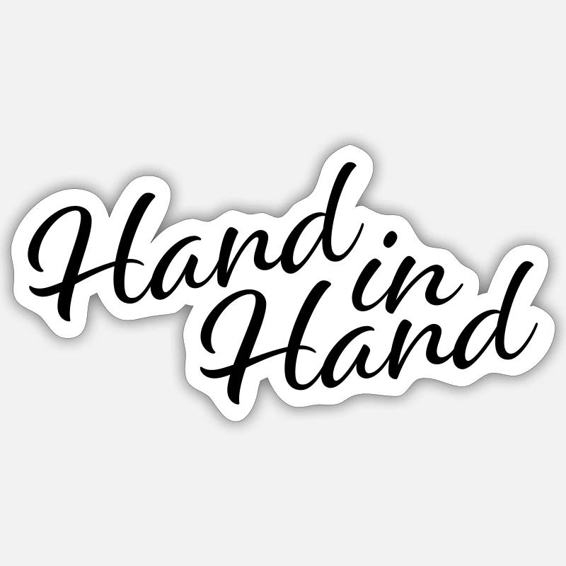Couples holding hands Sticker size S (10 x 10 cm)