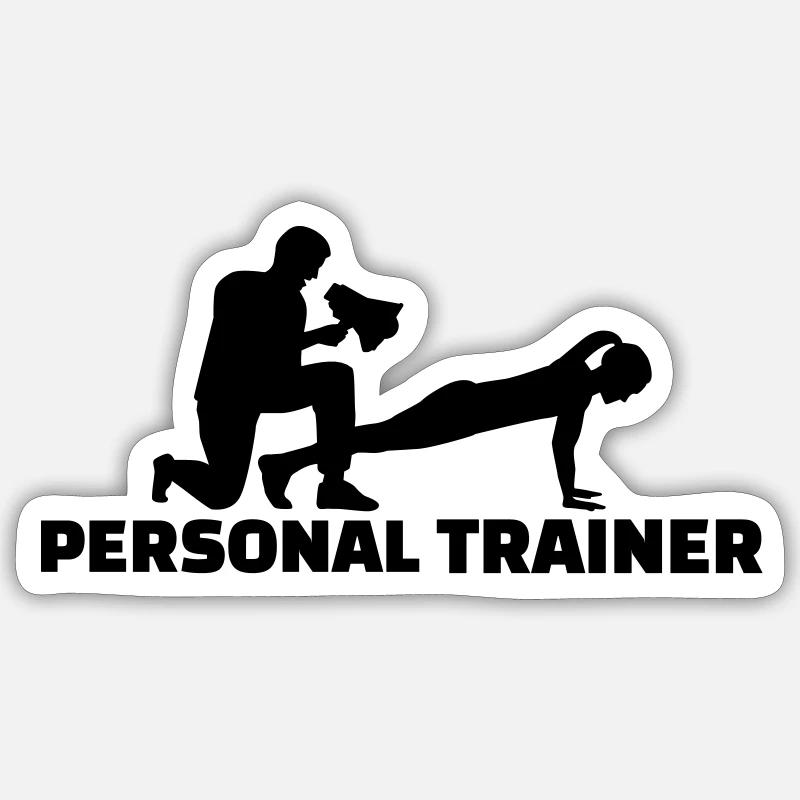 Personal trainer - Sticker size S (10 x 10 cm) - white matte