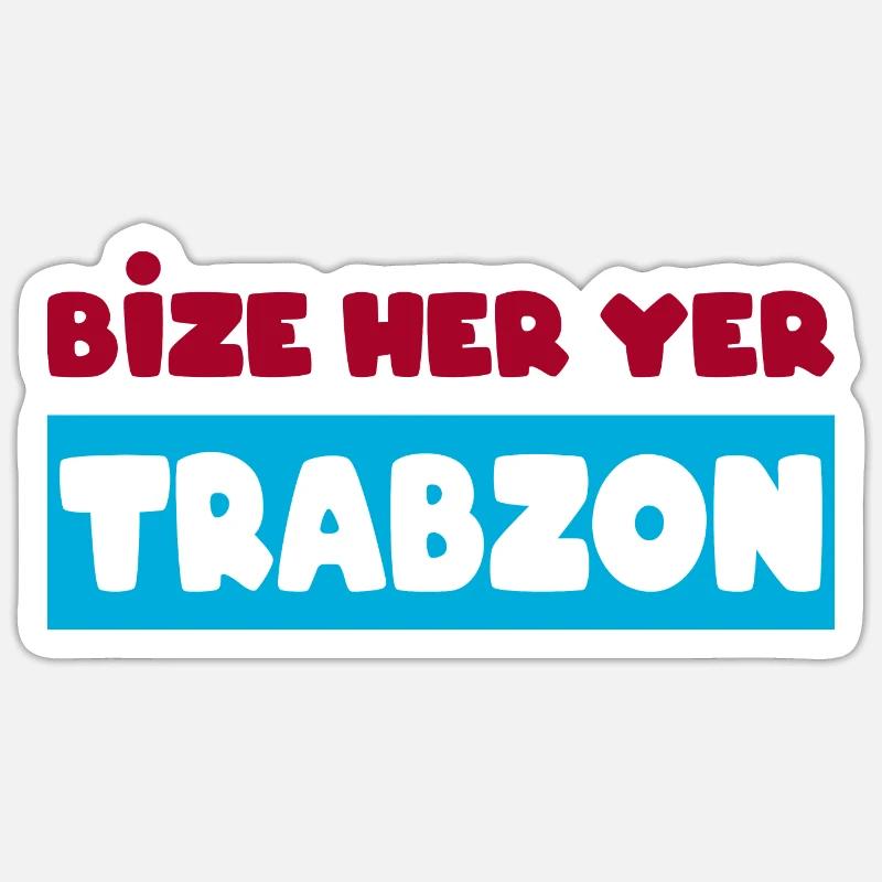 Bize her yer Trabzon 61 - Sticker size S (10 x 10 cm) - white matte