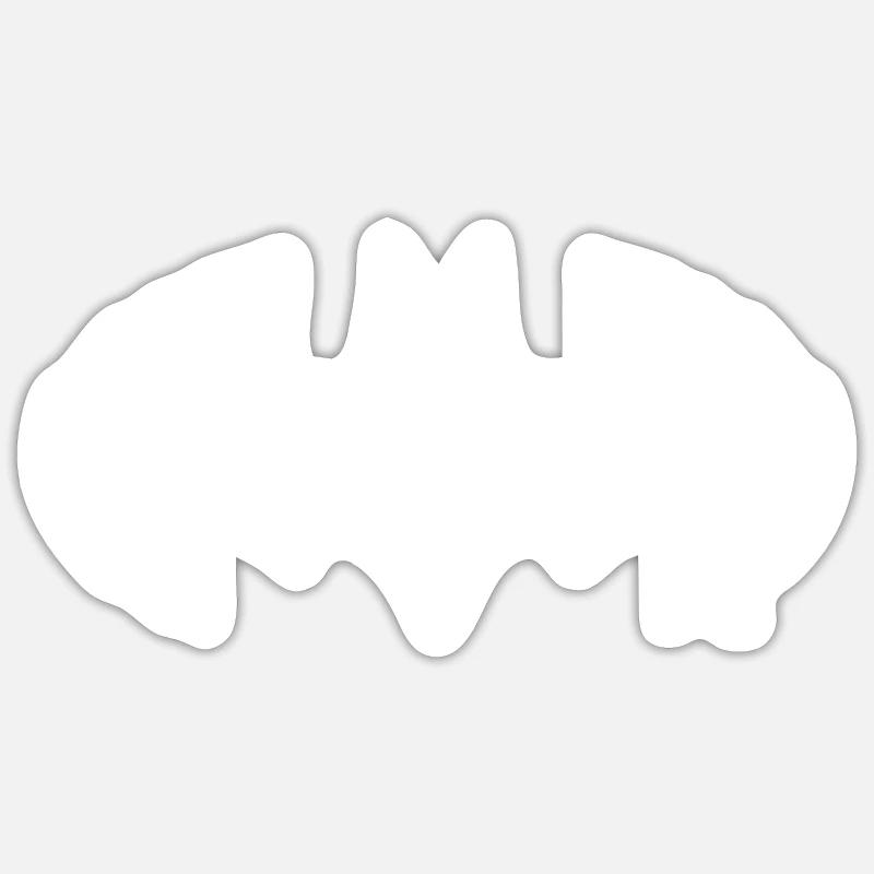 DC Comics Batman Bat Signal Striped Logo - Sticker size S (10 x 10 cm) - white matte