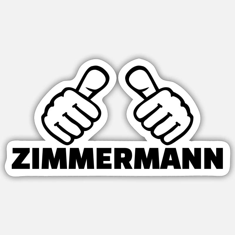 Zimmermann Sticker Größe S (10 x 10 cm)