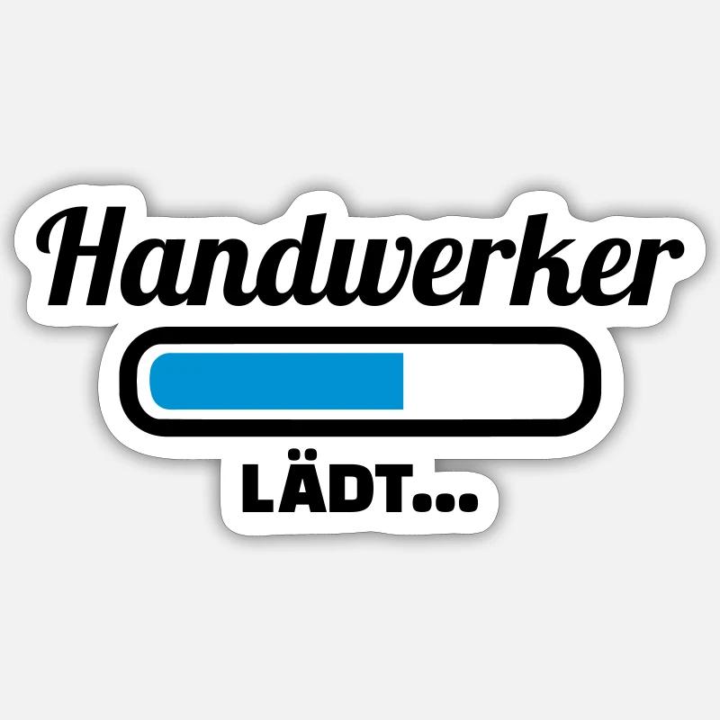 Handwerker - Sticker Größe S (10 x 10 cm) - Mattweiß