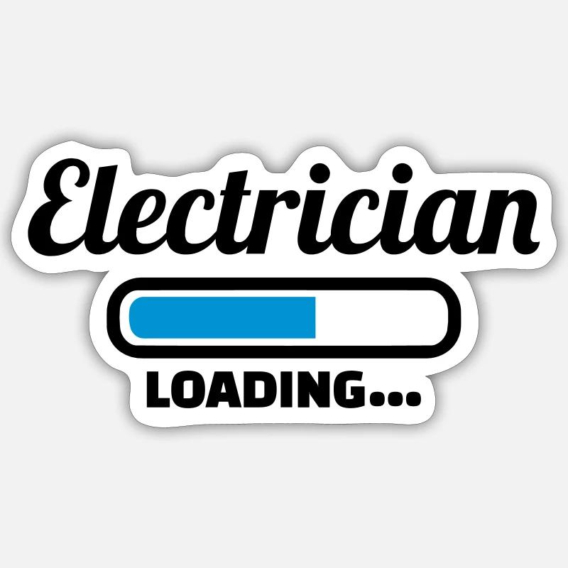 Electrician - Sticker size S (10 x 10 cm) - white matte