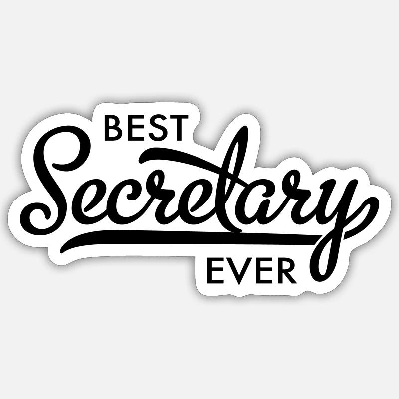 Best secretary - Sticker Größe S (10 x 10 cm) - Mattweiß