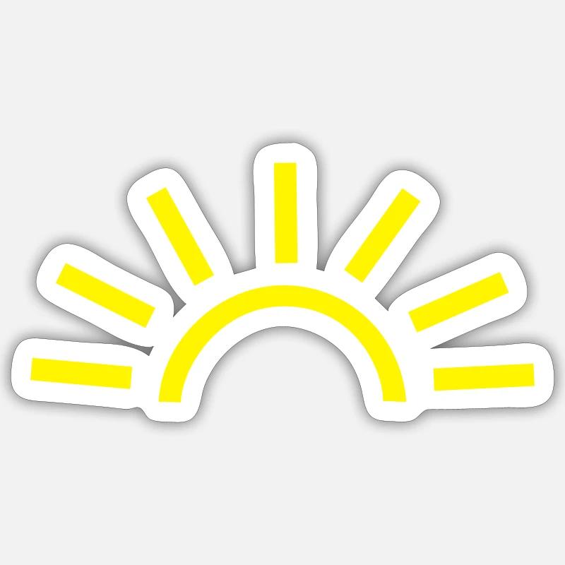 Sun - Sticker size S (10 x 10 cm) - white matte
