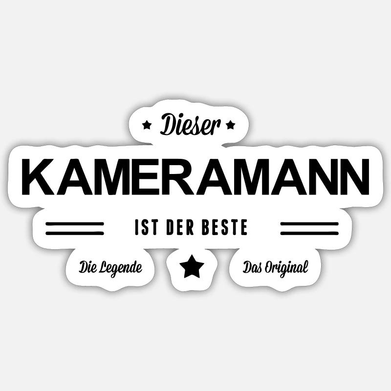 Bester Kameramann - Sticker Größe S (10 x 10 cm) - Mattweiß