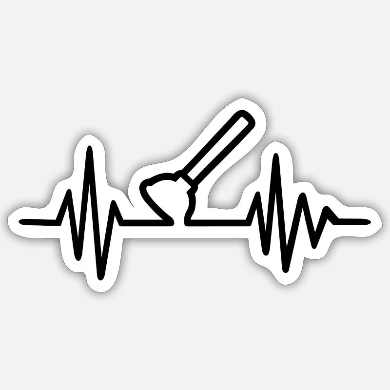Plombier - Sticker taille S (10 x 10 cm) - blanc mat