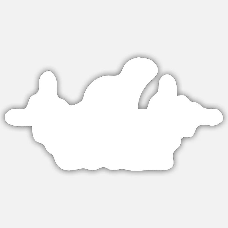 Otter - Sticker Größe S (10 x 10 cm) - Mattweiß