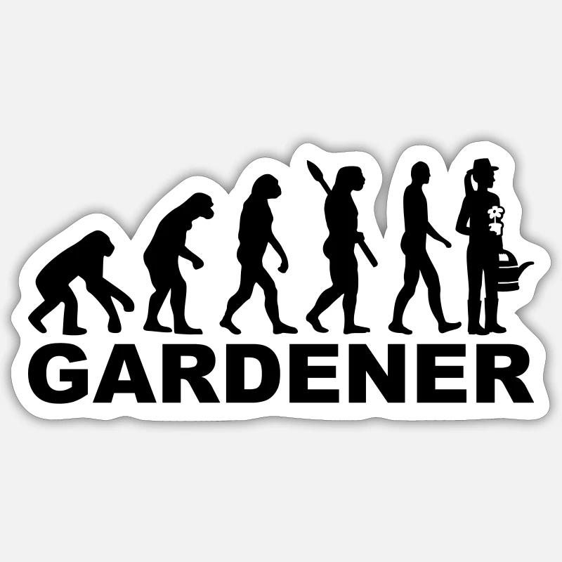Gardener - Sticker size S (10 x 10 cm) - white matte