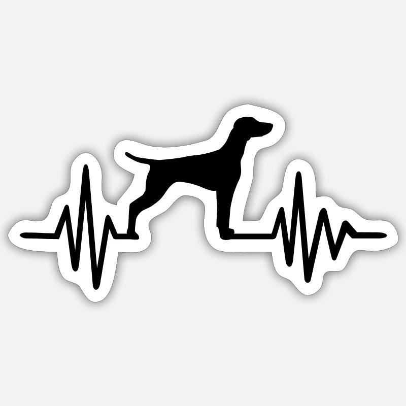 Vizsla - Sticker size S (10 x 10 cm) - white matte
