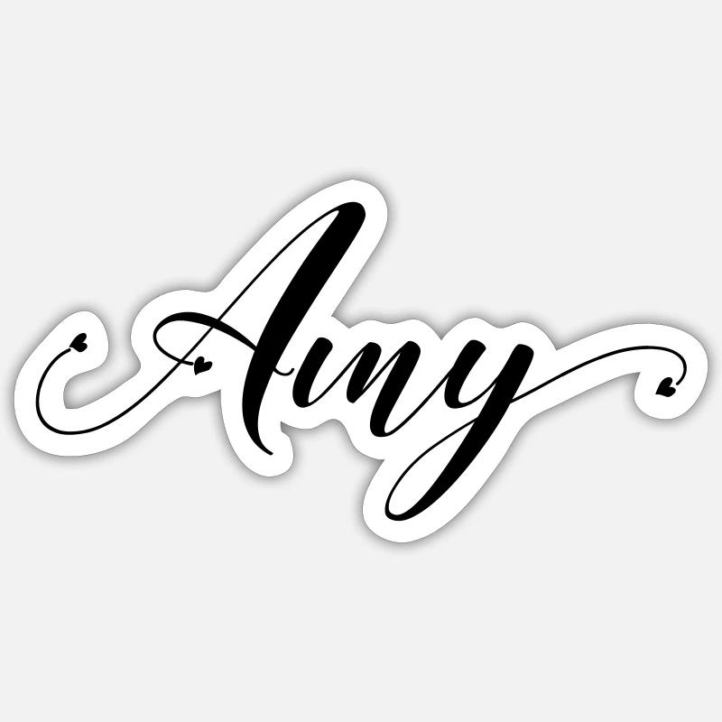 (amy) - Sticker Größe S (10 x 10 cm) - Mattweiß