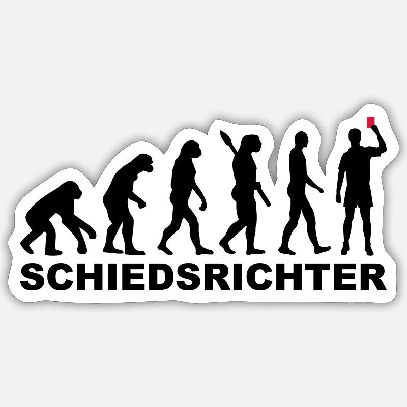 Schiedsrichter - Sticker Größe S (10 x 10 cm) - Mattweiß