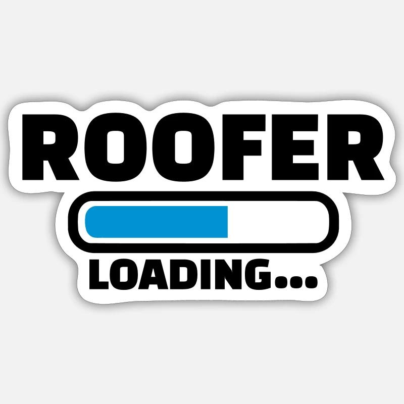 Roofer - Sticker size S (10 x 10 cm) - white matte