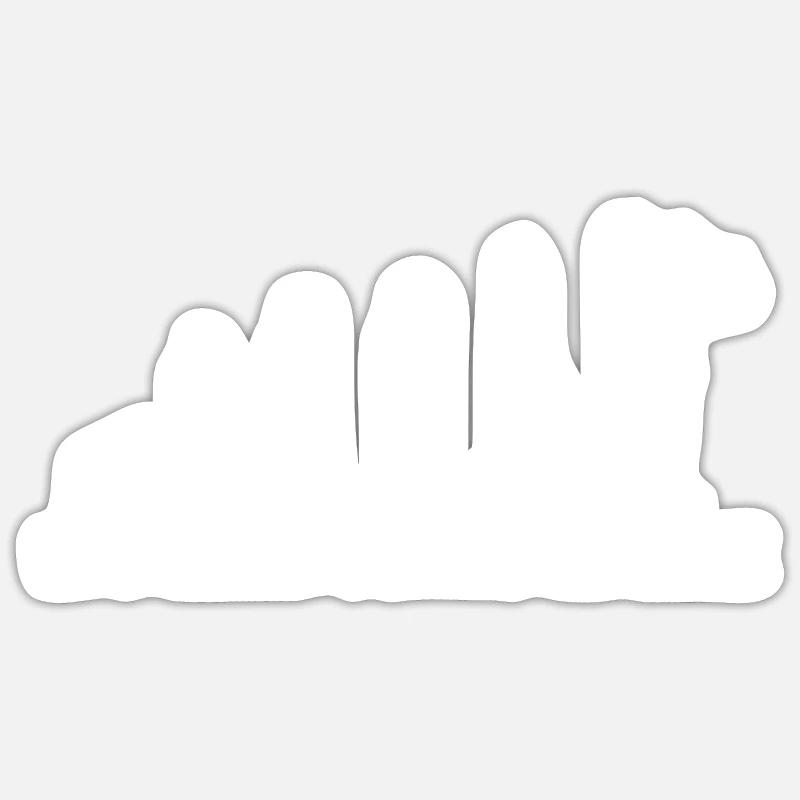 Jazz - Sticker taille S (10 x 10 cm) - blanc mat
