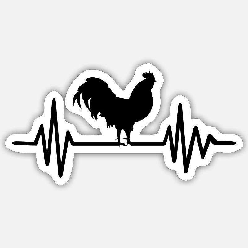 Cock Sticker size S (10 x 10 cm)