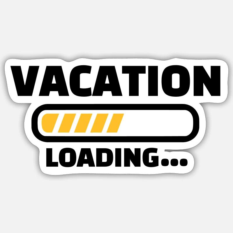 Urlaub - Sticker Größe S (10 x 10 cm) - Mattweiß