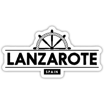 Lanzarote - Sticker Größe S (10 x 10 cm) - Mattweiß - Vorne