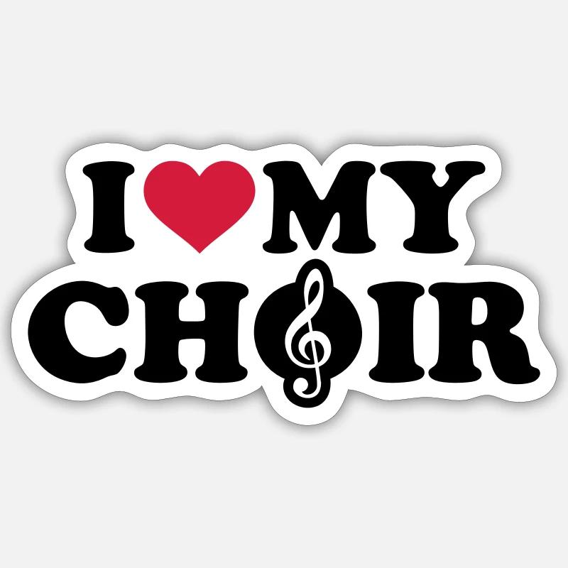 chorale - Sticker taille S (10 x 10 cm) - blanc mat