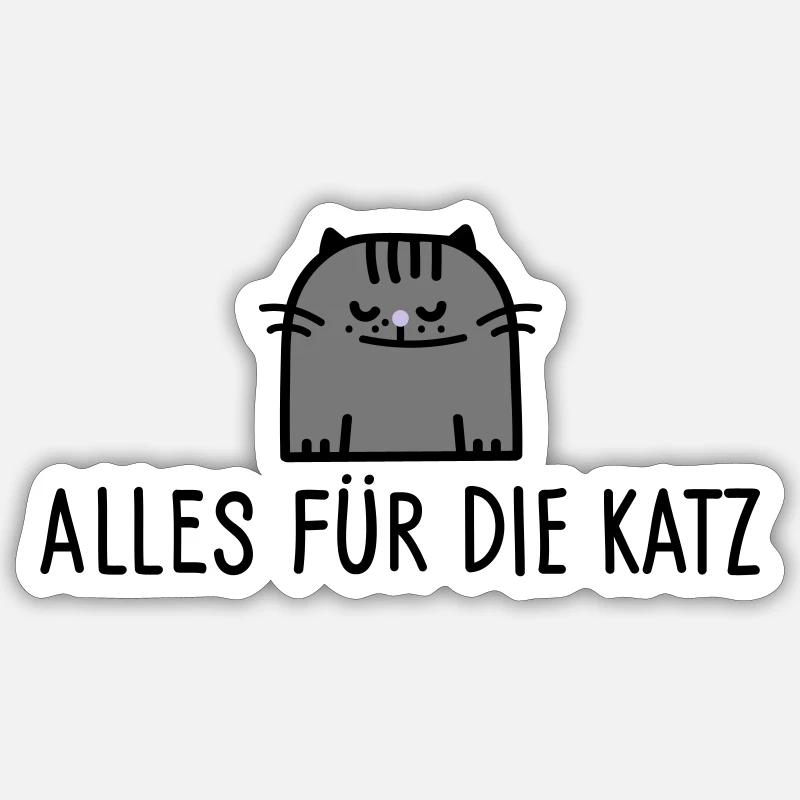 Für die Katze - Sticker Größe S (10 x 10 cm) - Mattweiß