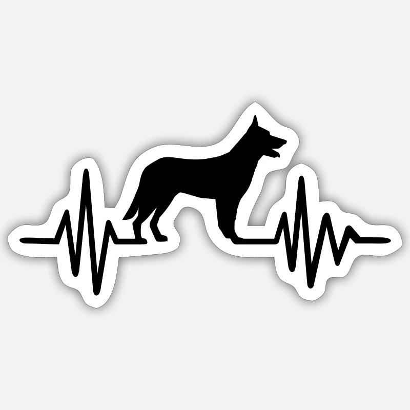 German Shepherd - Sticker size S (10 x 10 cm) - white matte