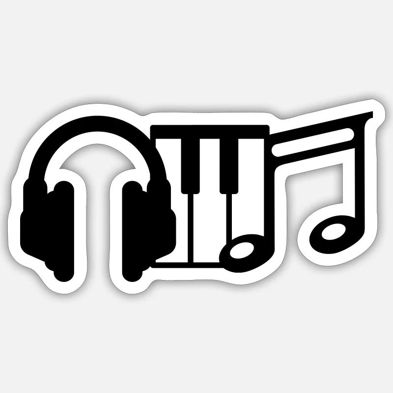 dj - Sticker Größe S (10 x 10 cm) - Mattweiß