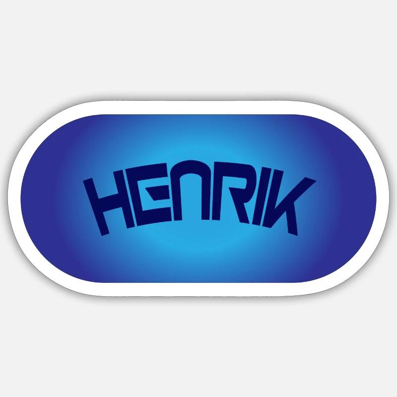 Henrik First Name - Sticker size S (10 x 10 cm) - white matte