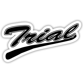 Trial - Sticker Größe S (10 x 10 cm) - Mattweiß - Vorne