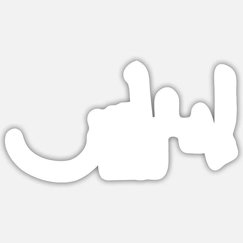 Inès en arabe - Sticker taille S (10 x 10 cm) - blanc mat