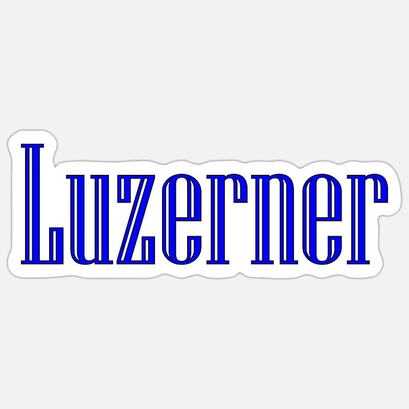 Luzern Luzerner - Sticker Größe S (10 x 10 cm) - Mattweiß