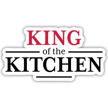 King of the Kitchen - Sticker size S (10 x 10 cm) - white matte - Front