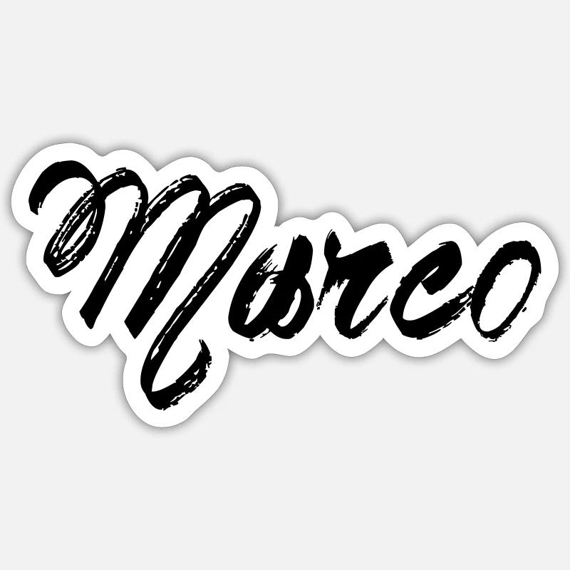 Marco - Sticker Größe S (10 x 10 cm) - Mattweiß