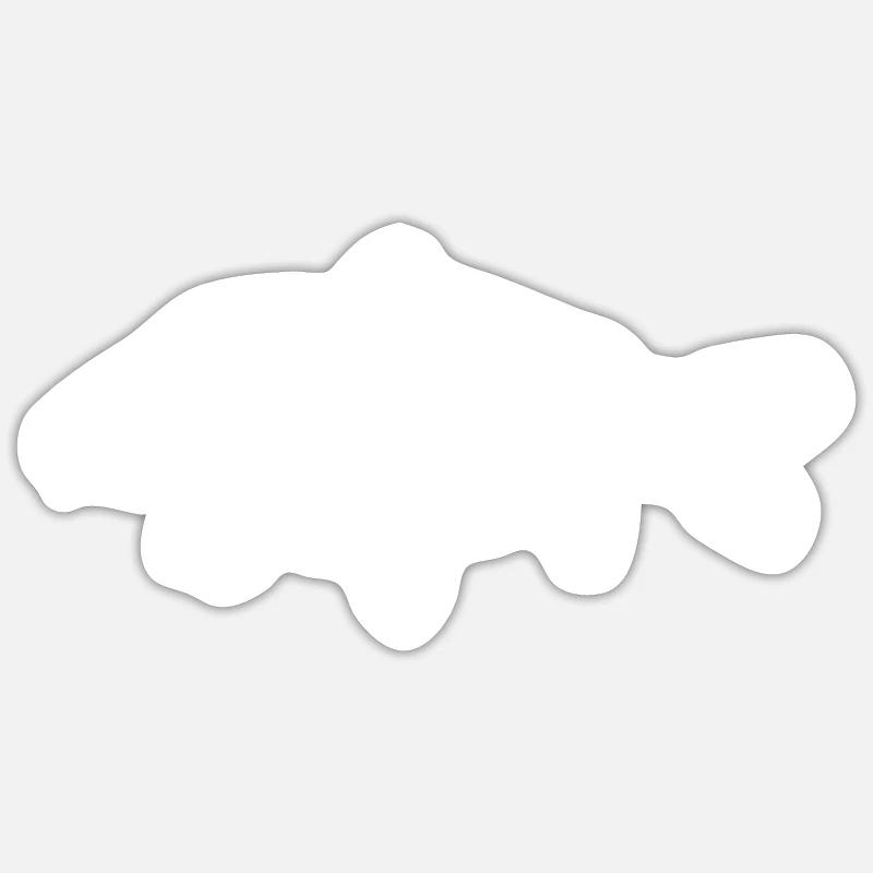 last litter - white carp - carp Sticker size S (10 x 10 cm)