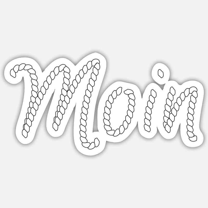 Moin - Sticker Größe S (10 x 10 cm) - Mattweiß