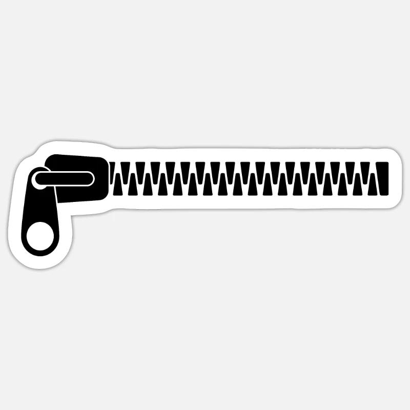 Zipper - Sticker size S (10 x 10 cm) - white matte