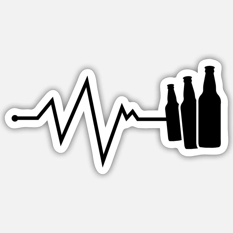 bier puls Sticker Größe S (10 x 10 cm)