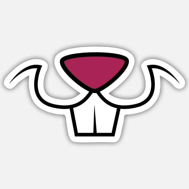 Dents de lapin Sticker taille S (10 x 10 cm)