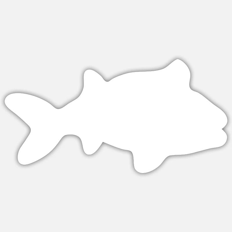 thon - Sticker taille S (10 x 10 cm) - blanc mat