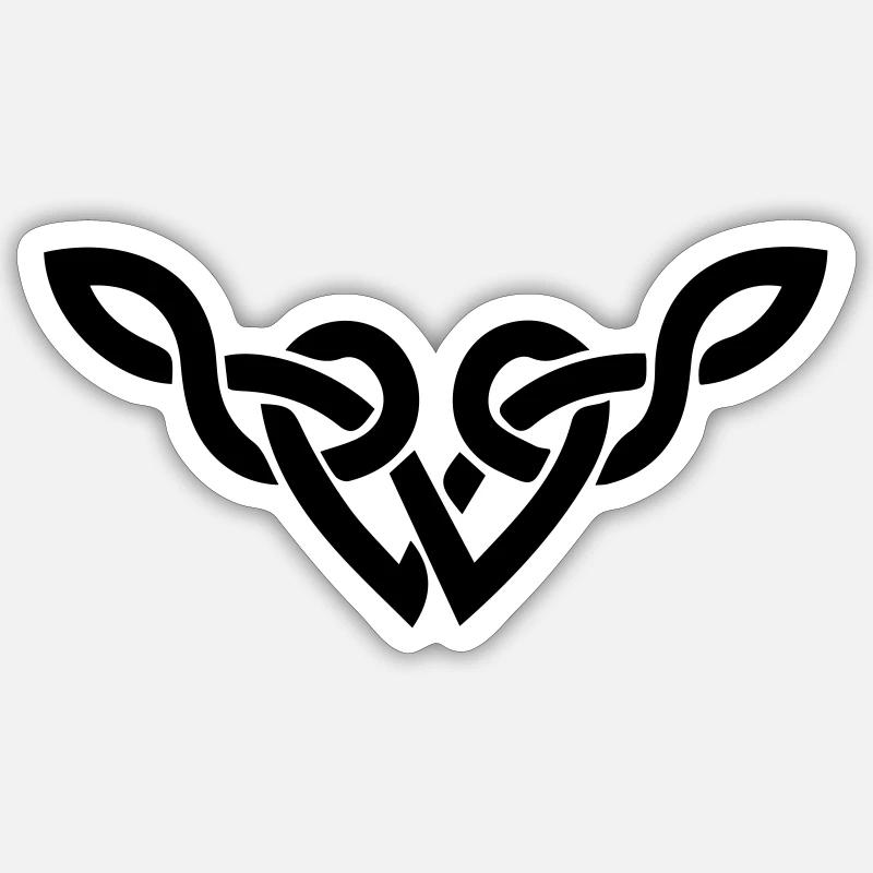Celtic v - Sticker size S (10 x 10 cm) - white matte