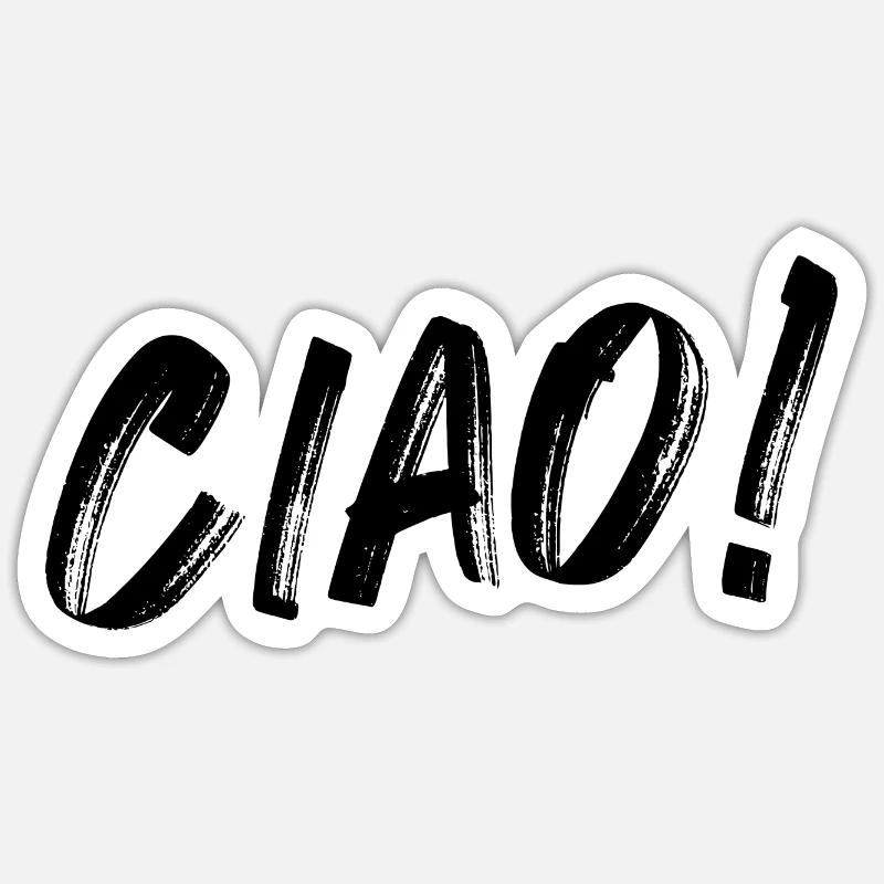 Ciao! - Sticker taille S (10 x 10 cm) - blanc mat