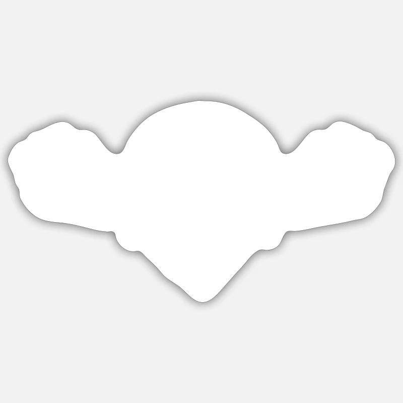 Moto - Sticker taille S (10 x 10 cm) - blanc mat