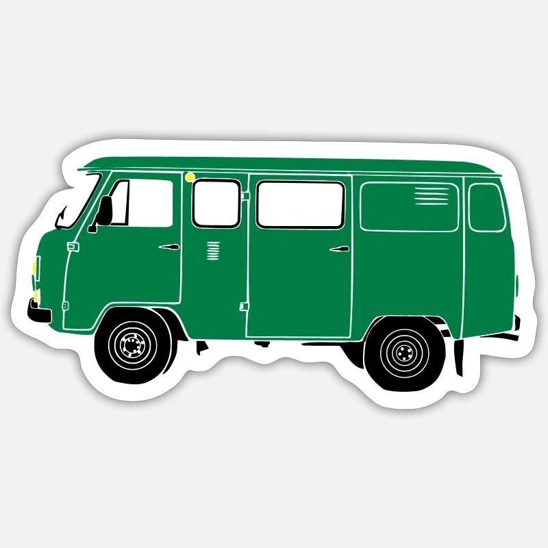 Russian van - Sticker size S (10 x 10 cm) - white matte