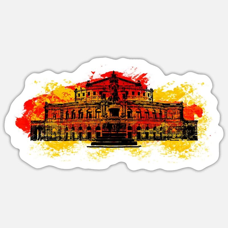 Semperoper Dresden - Sticker size S (10 x 10 cm) - white matte