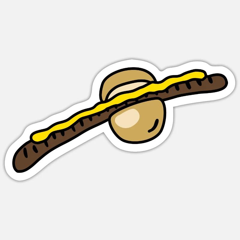 Coburger Bratwurst - Sticker taille S (10 x 10 cm) - blanc mat