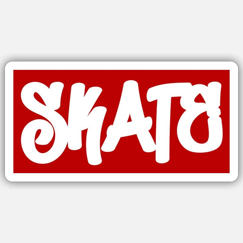 Skate - Sticker size S (10 x 10 cm) - white matte