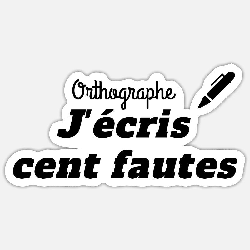 Rechtschreibung - Sticker Größe S (10 x 10 cm) - Mattweiß