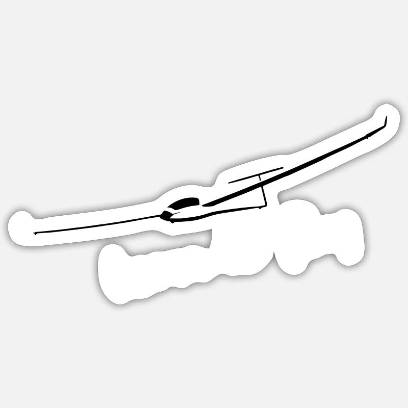 duodiscus glider glider glider glider - Sticker size S (10 x 10 cm) - white matte