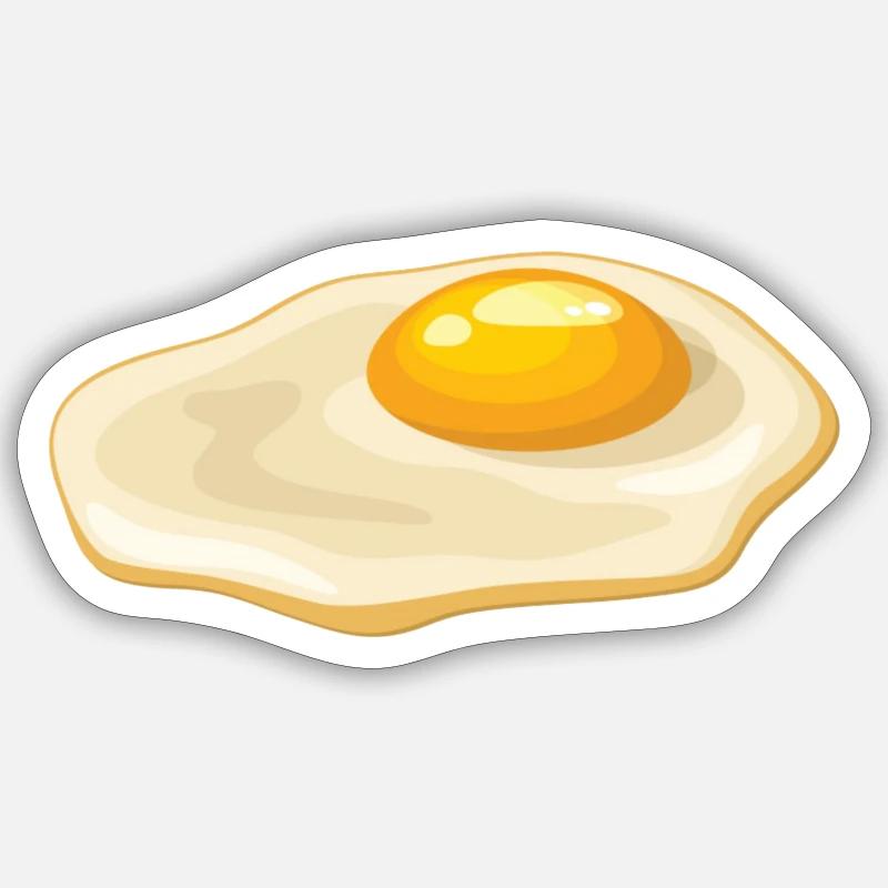 oeuf - Sticker taille S (10 x 10 cm) - blanc mat