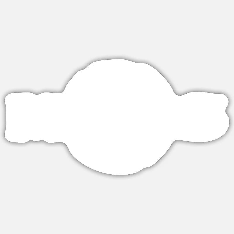 Mars white font Sticker size S (10 x 10 cm)