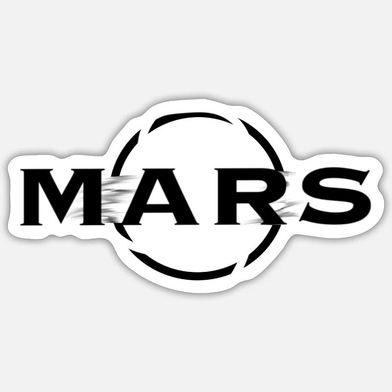 mars-skrifttype Sticker